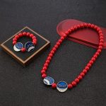 One Piece Cosplay Ace Red Bead NecklaceBracelet