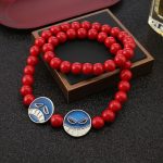 One Piece Cosplay Ace Red Bead NecklaceBracelet