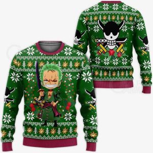 One Piece Happy Zoro Ugly Christmas Sweatshirt