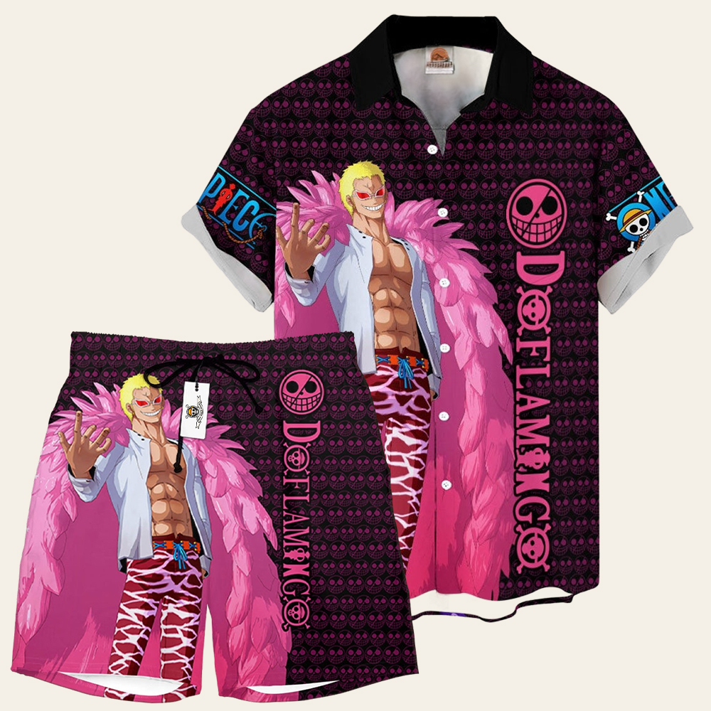 Donquixote Doflamingo Symbol One Piece Hawaiian Suit