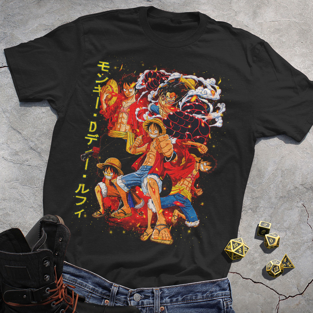 D.Luffy One Piece Fans Black Tee