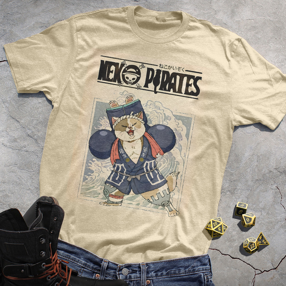 Meow Pirates One Piece Fans Print Tee.Ver 4