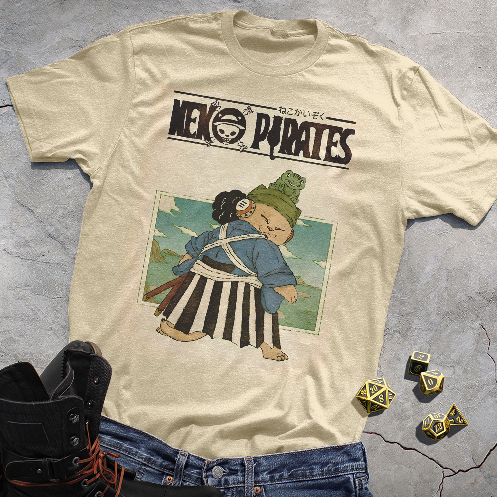 Meow Pirates One Piece Fans Print Tee.Ver 7