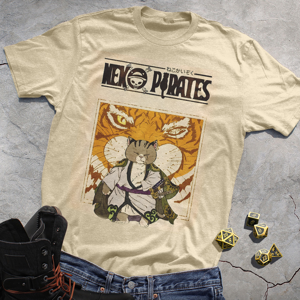 Meow Pirates One Piece Fans Print Tee.Ver 9