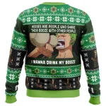 I Wanna Drink My Booze Zoro One Piece Ugly Christmas Sweatshirt