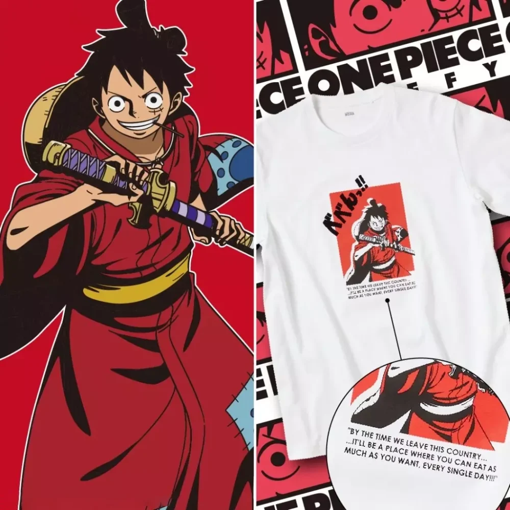 Unisex One Piece Film Red Short Sleeve T-Shirt：Monkey D. Luffy