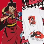 Unisex One Piece Film Red Short Sleeve T-Shirt：Monkey D. Luffy