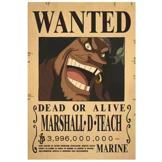 One Piece Wanted Poster - Wanted D. Teach Bounty