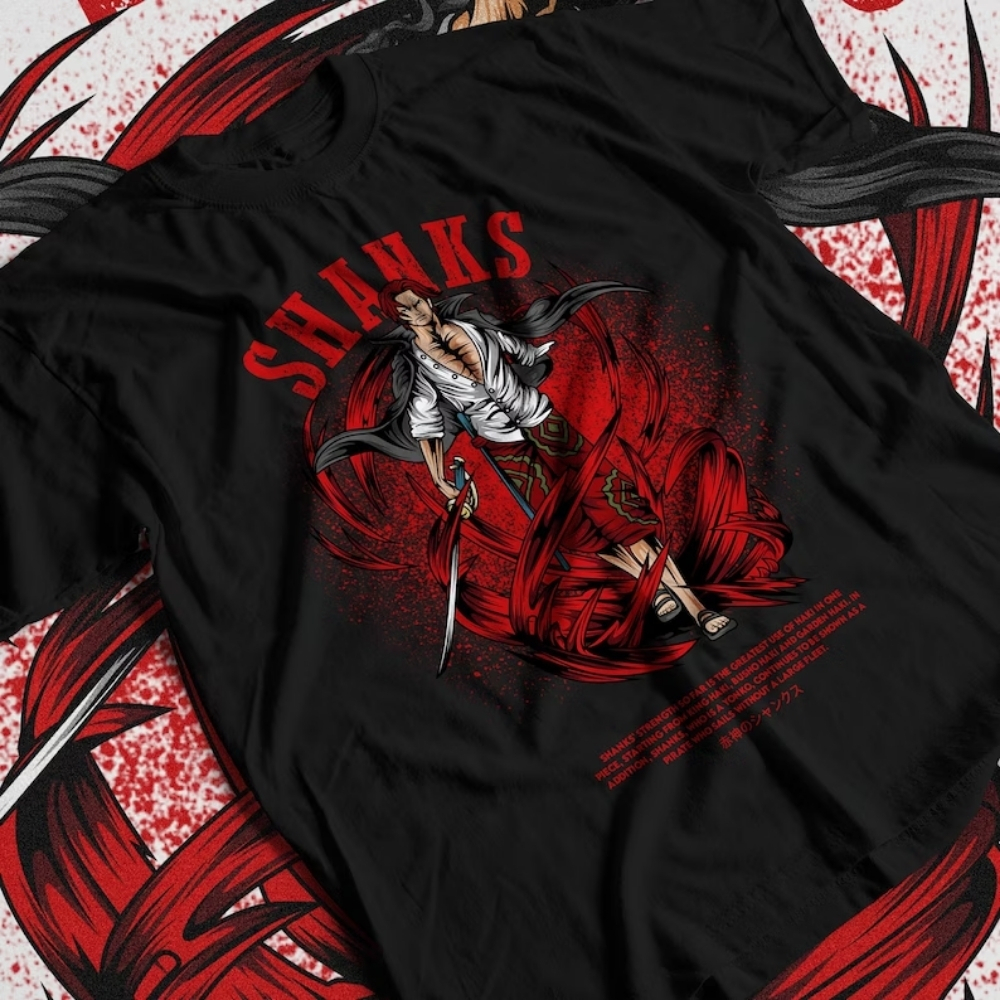 One Piece T-shirts – Shanks Graphic Anime T-Shirt