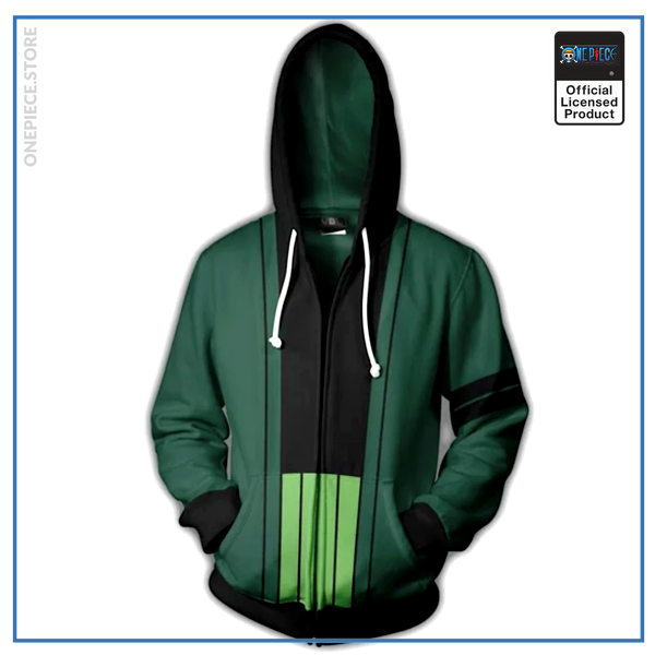 One Piece Hoodie – Zoro Jolly Roger Zipped Hoodie