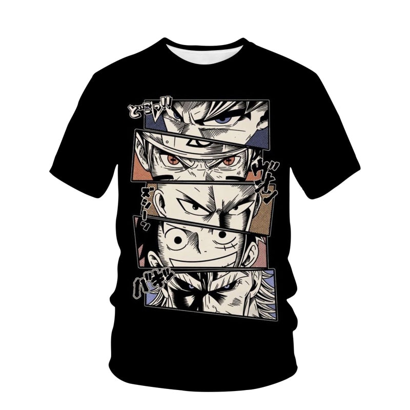 One Piece T-shirts – One Piece Characters’ Eyes Casual T-Shirt